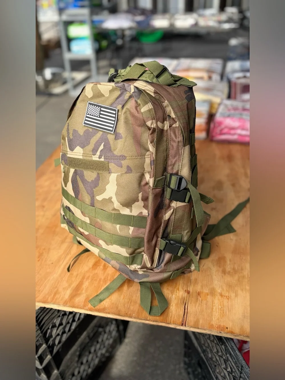 Camo Tactical Backpack - Olive Green